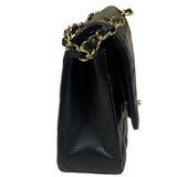 Chanel Black Quilted Caviar Double Flap Bag 2012