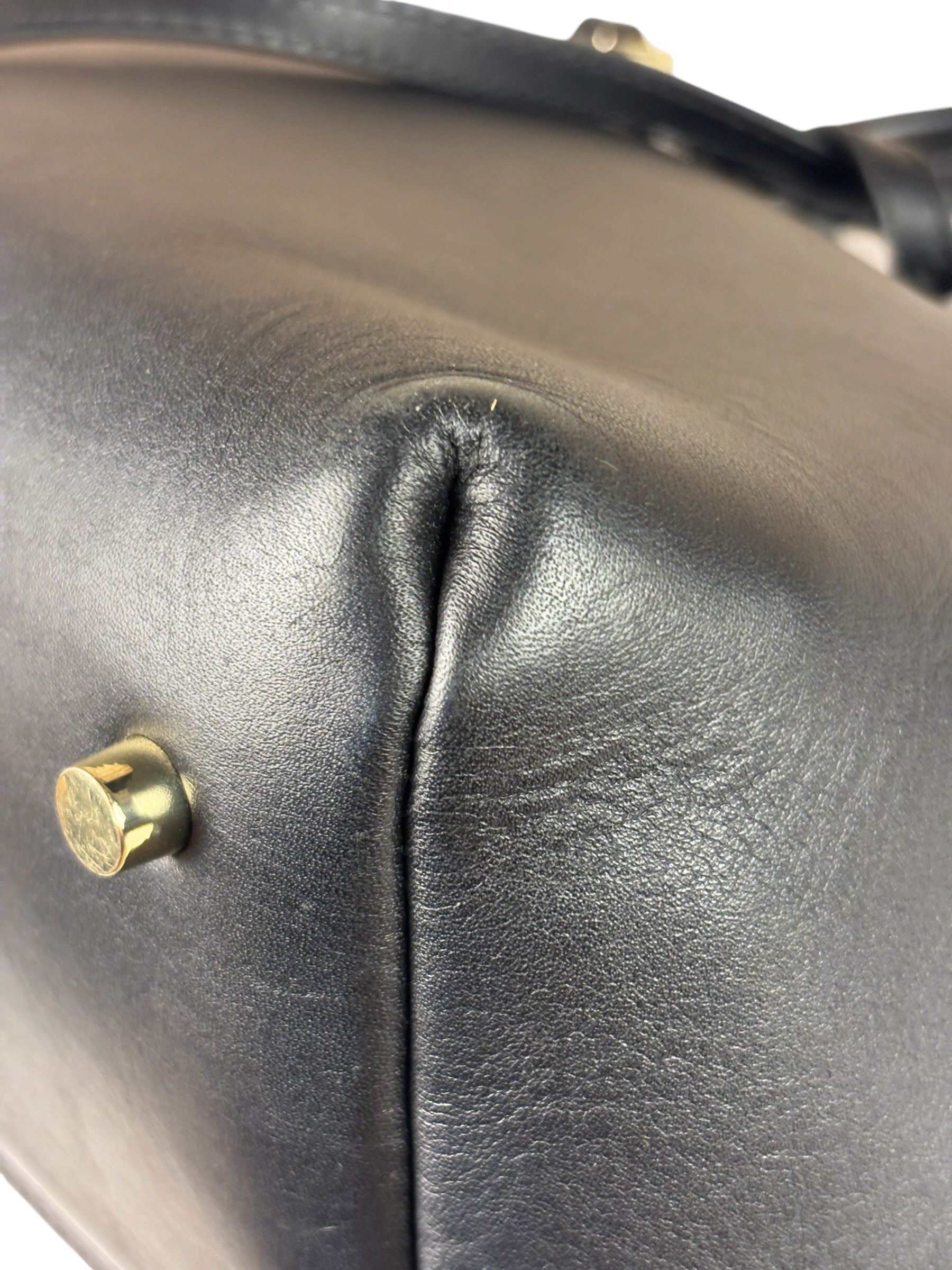 Manu Atelier Black Leather Le Cambon 35 Tote
