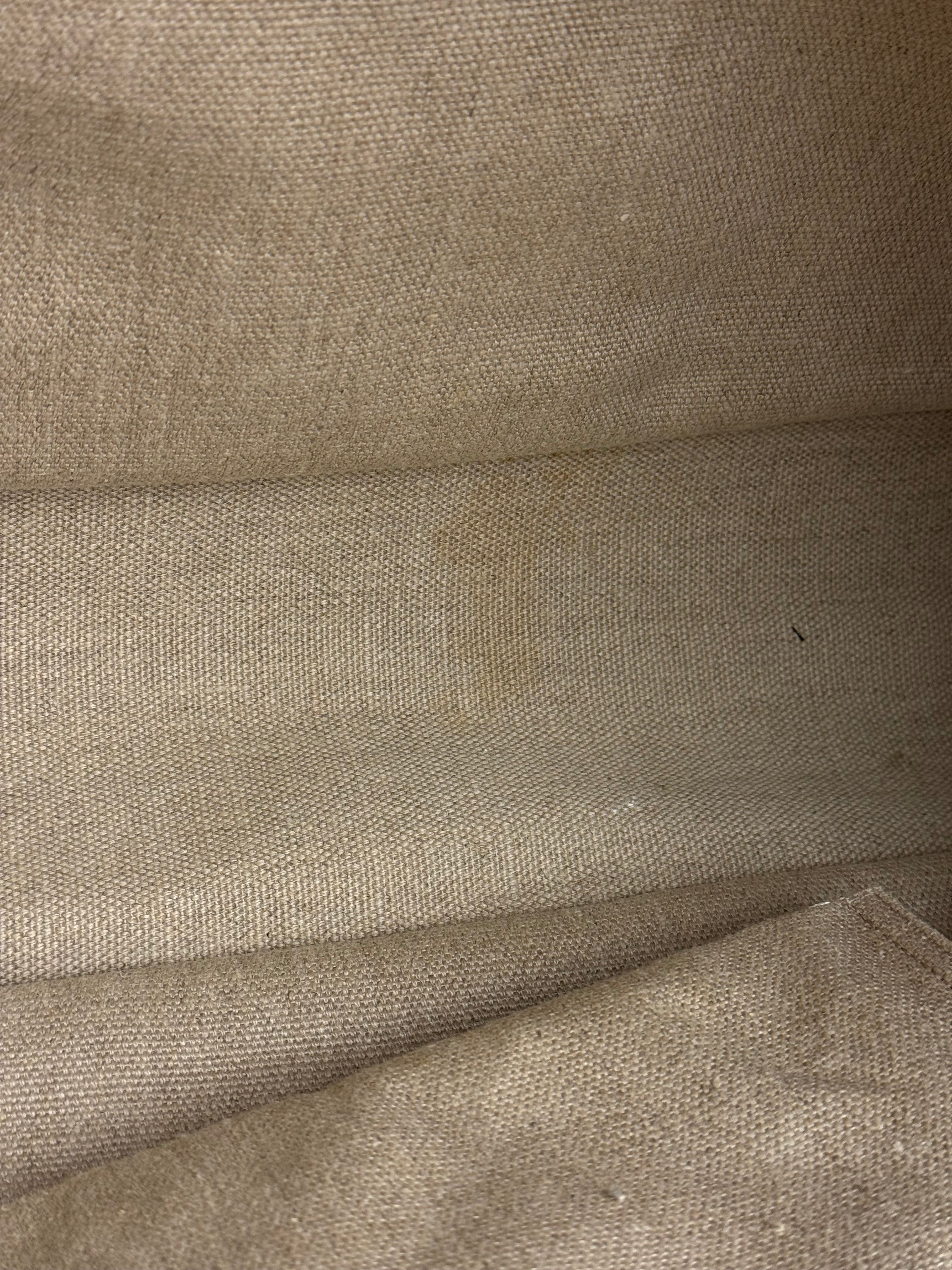 Saint Laurent Beige Canvas Rive Gauche Tote Bag