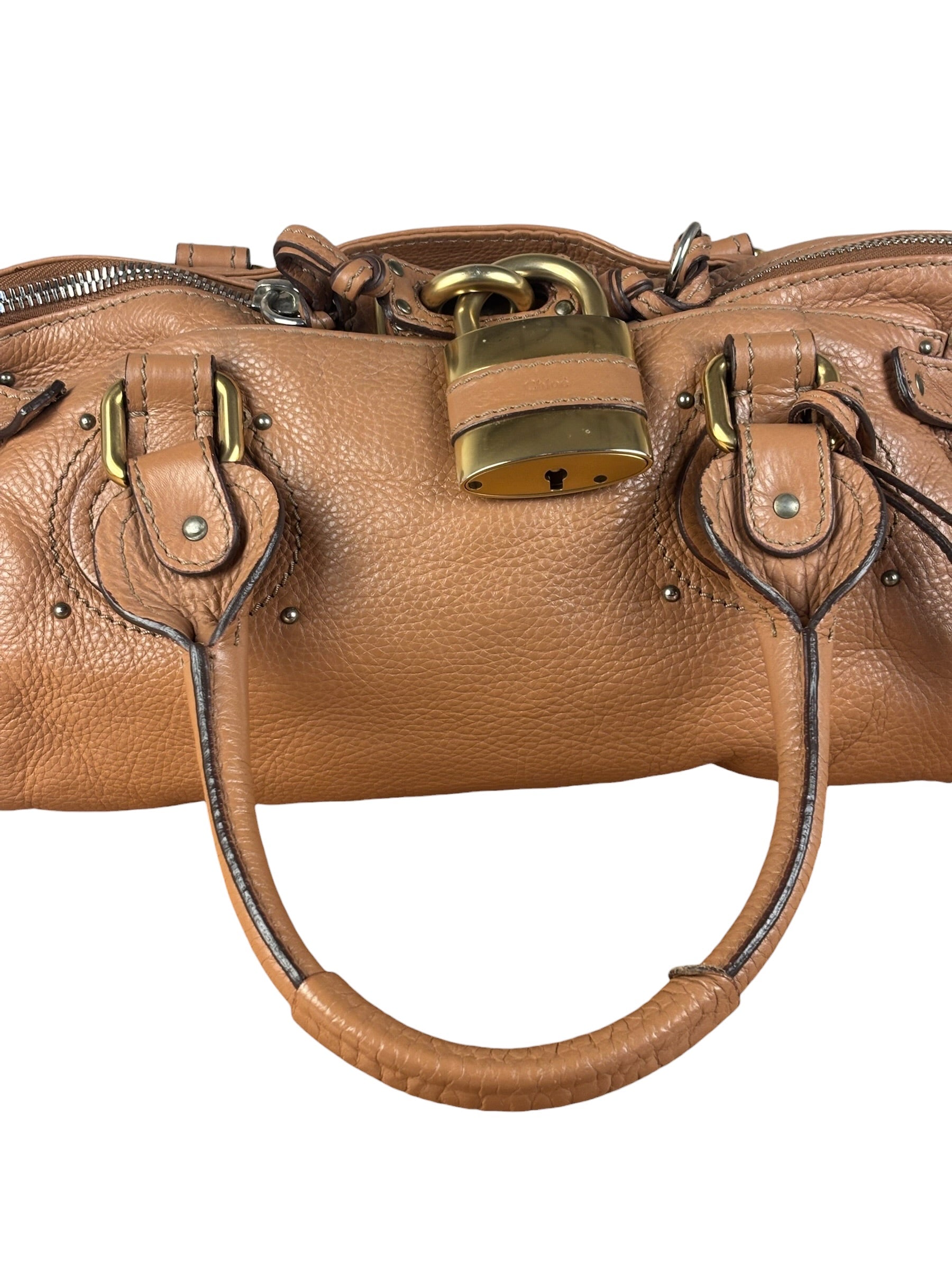 Chloe Vintage Tan Leather Paddington Shoulder Bag