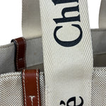 Chloe Leather Trim Woody Medium Tote Bag