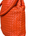 Bottega Veneta Sunset Orange Intrecciato Leather Hobo Tote