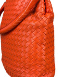Bottega Veneta Sunset Orange Intrecciato Leather Hobo Tote