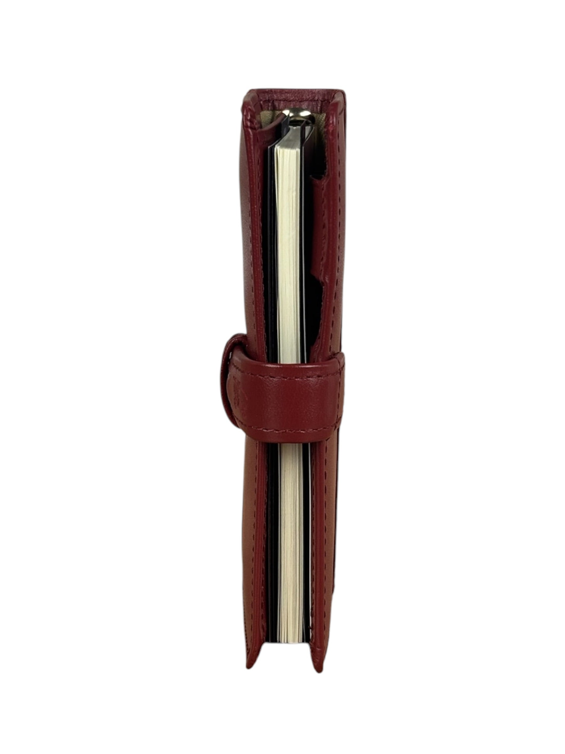 Burberry Red Leather London 5-Ring System Binder Planner