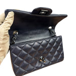 Chanel Iridescent Blue Quilted Leather Mini Flap Bag 2017