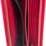 Yves Saint Laurent Bright Pink Leather Zip-Around Long Wallet