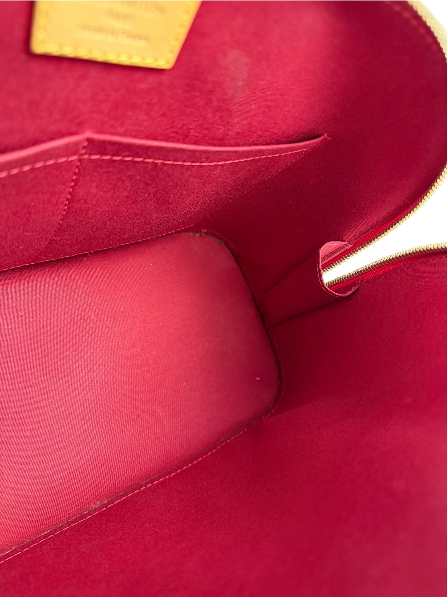 Louis Vuitton Red Vernis Alma MM Handbag