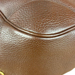 Prada Rich Brown Vitello Daino Sound Lock Satchel Shoulder Bag