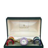 Gucci Vintage Gold 1100L Interchangeable Bezel Bangle