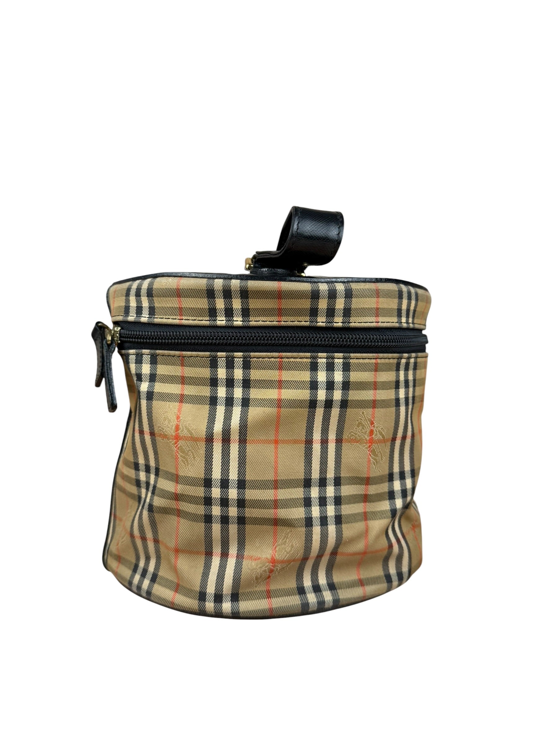 Burberry Vintage Nova Check Top Handle Vanity Bag