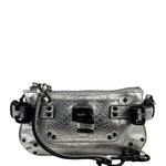 Chloe Metallic Silver Leather Paddington Pochette