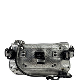 Chloe Metallic Silver Leather Paddington Pochette