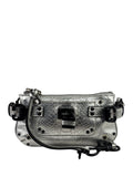 Chloe Metallic Silver Leather Paddington Pochette