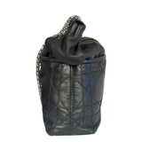 Christian Dior Black Leather Cannage Granville Chain Tote