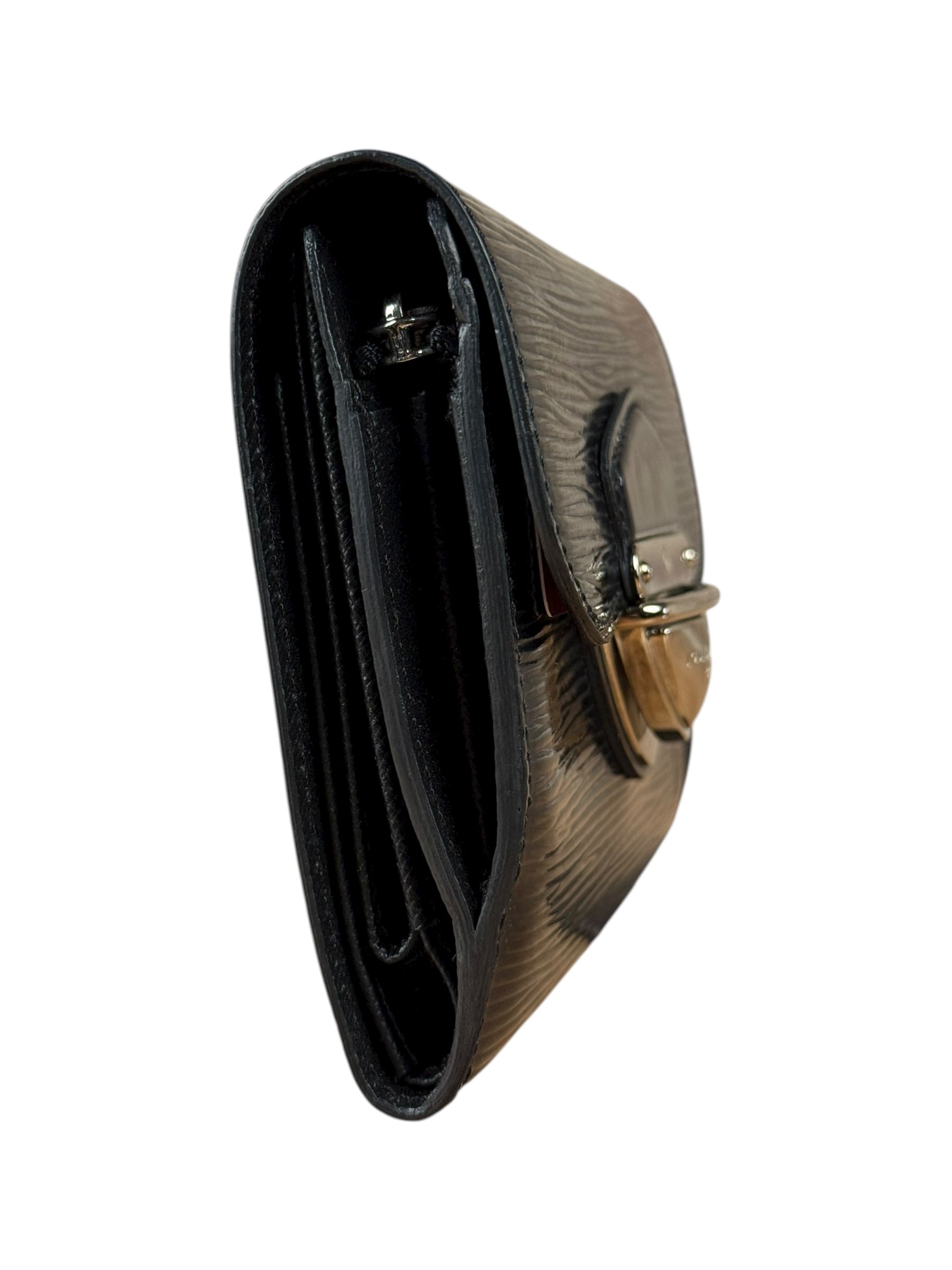 Louis Vuitton Black Epi Joey Trifold Wallet
