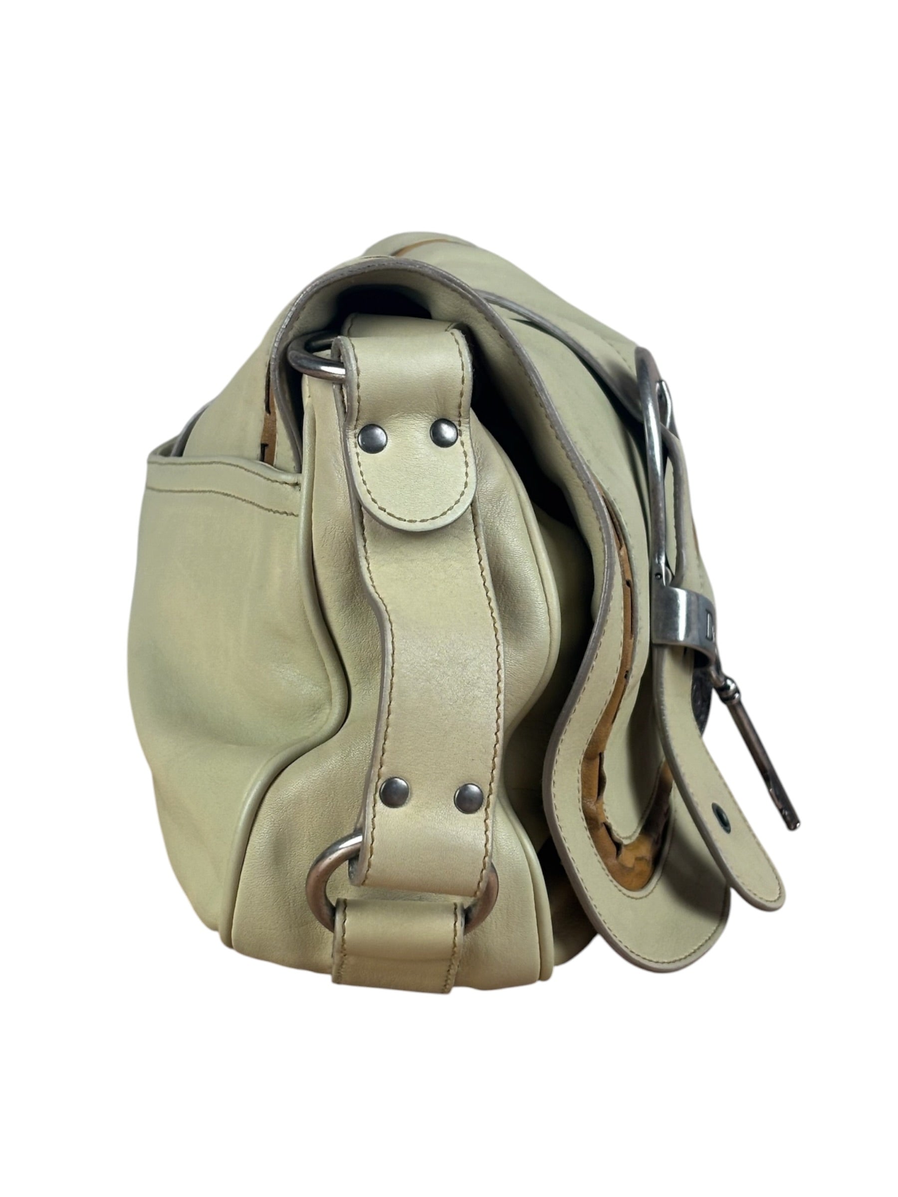 Christian Dior Vintage Beige Marrakech Medium Shoulder Bag