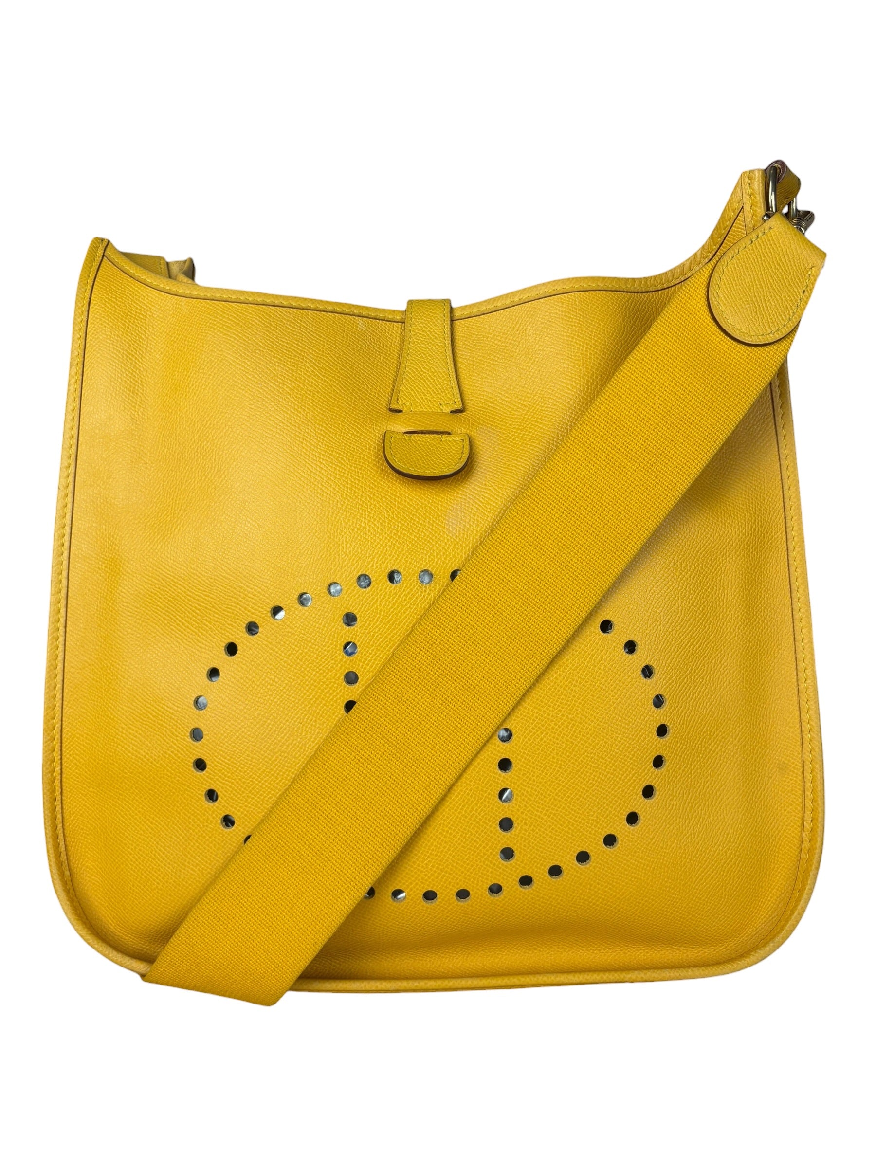 Hermes Evelyne Taurillon Clemence Leather Shoulder Bag