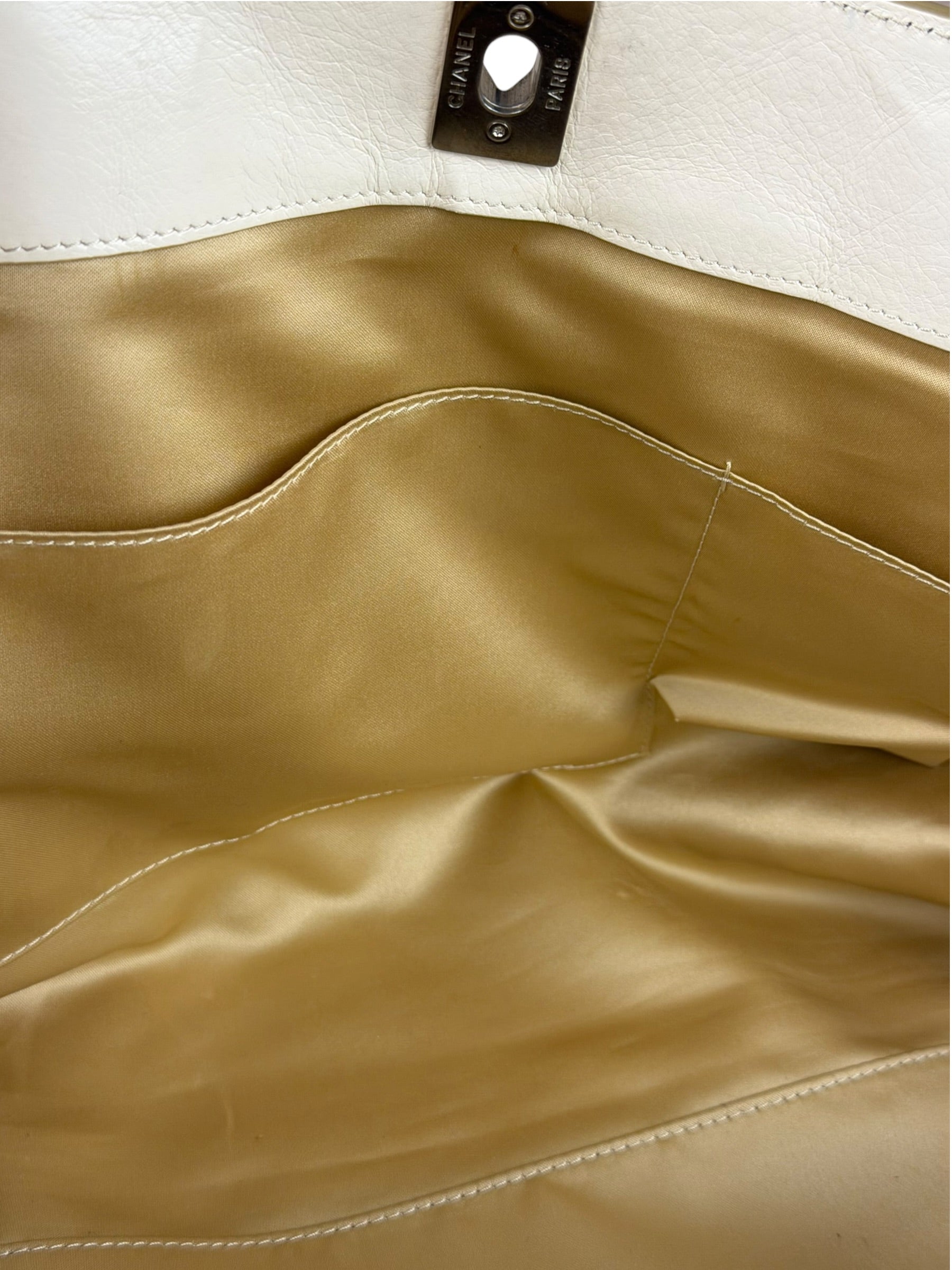 Chanel Beige Quilted Leather Tote 2009