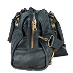 Balenciaga Black Leather Giant Gold City Two-Way Bag 21