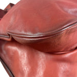 Christian Dior Burgundy Leather Gaucho Saddle Large Shoulder Bag