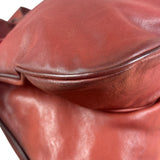 Christian Dior Burgundy Leather Gaucho Saddle Large Shoulder Bag