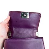 Chanel Purple Velvet Mini Boy Bag 2013