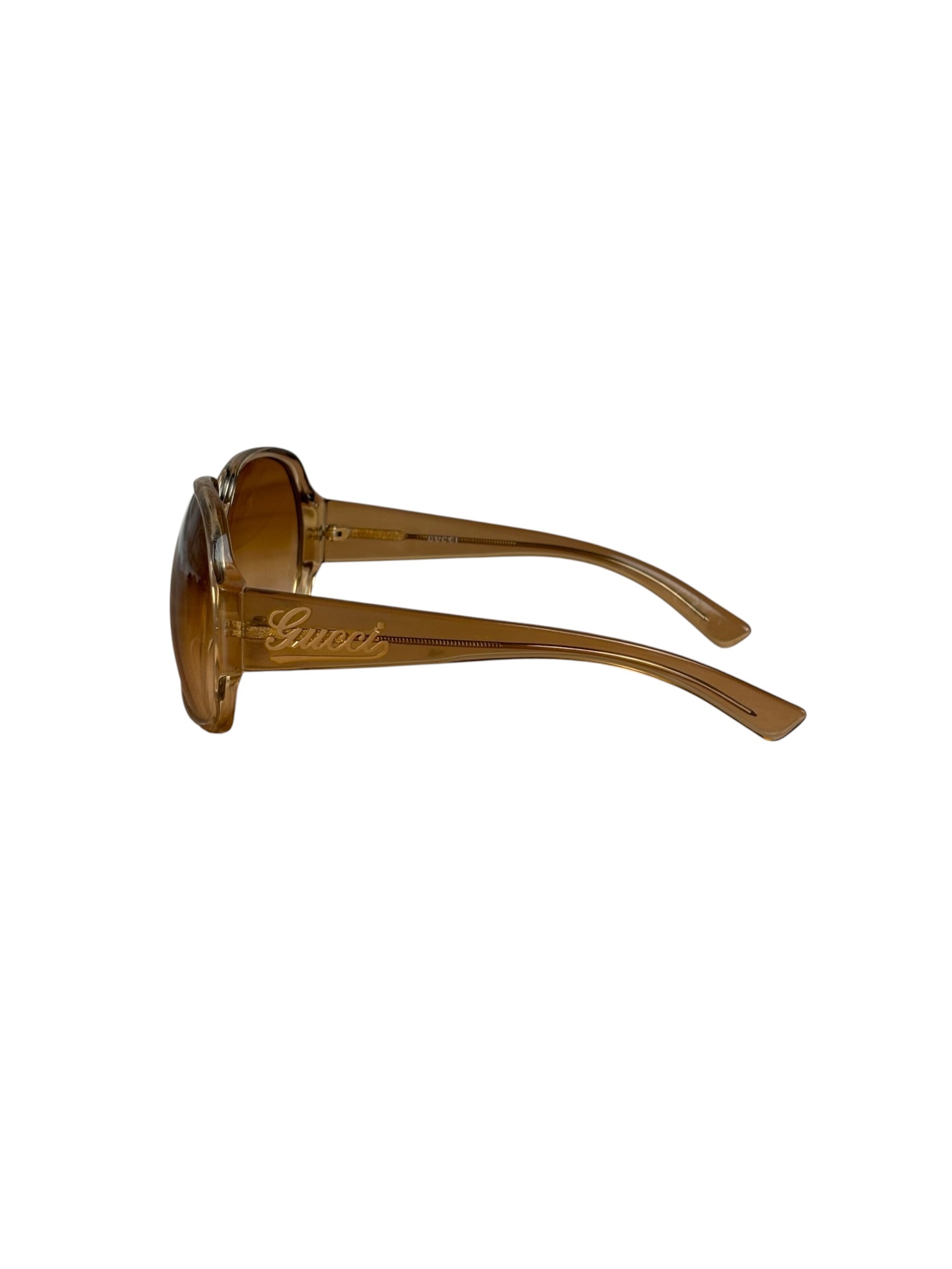 Gucci Vintage Gold Square Frame Sunglasses