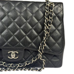 Chanel Black Quilted Leather Jumbo Classic Flap Bag 2009