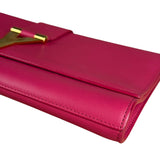 Saint Laurent Pink Leather Y Ligne Clutch