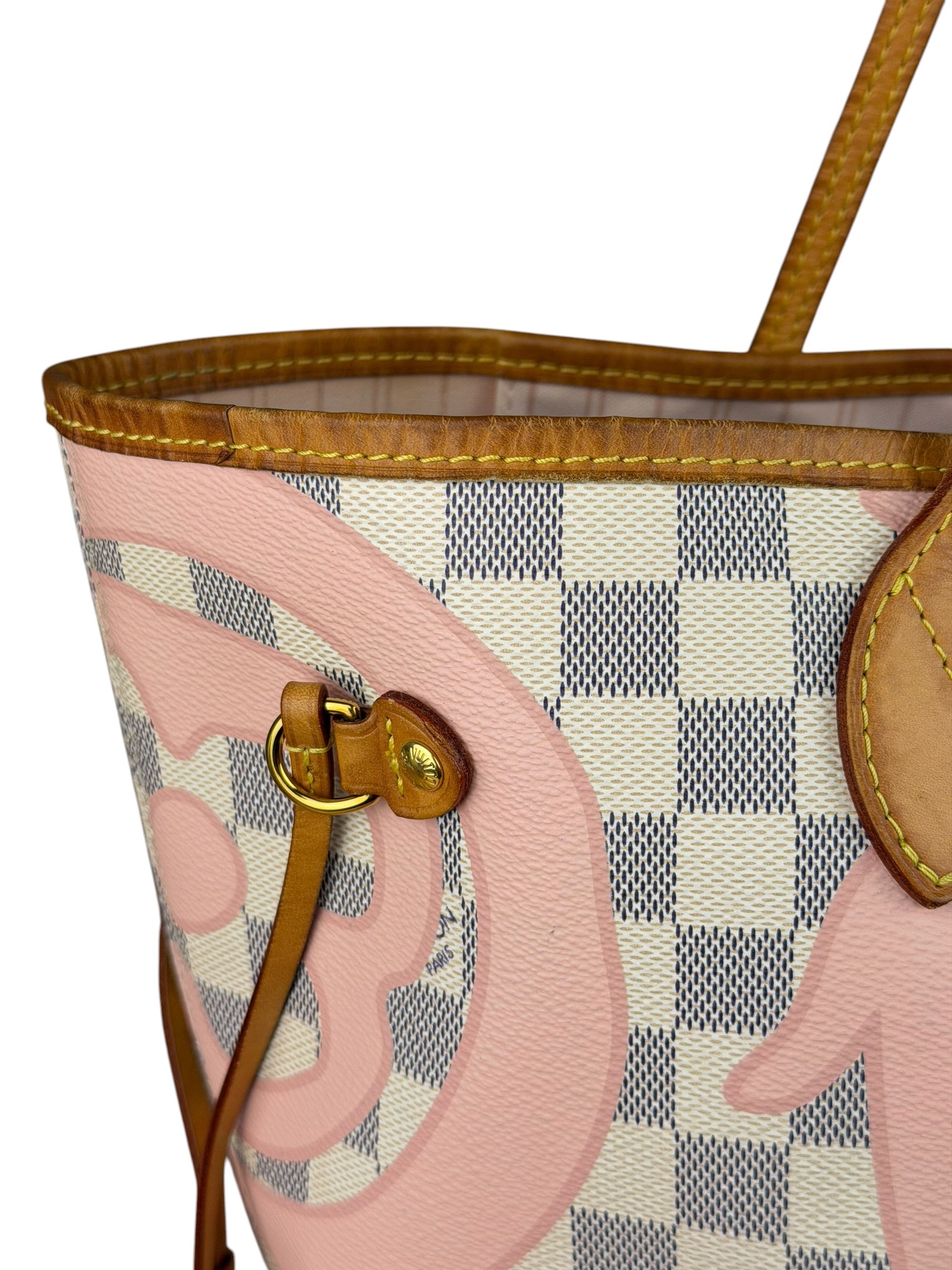 Louis Vuitton Limited Edition Pink Damier Azur Tahitienne Neverfull GM