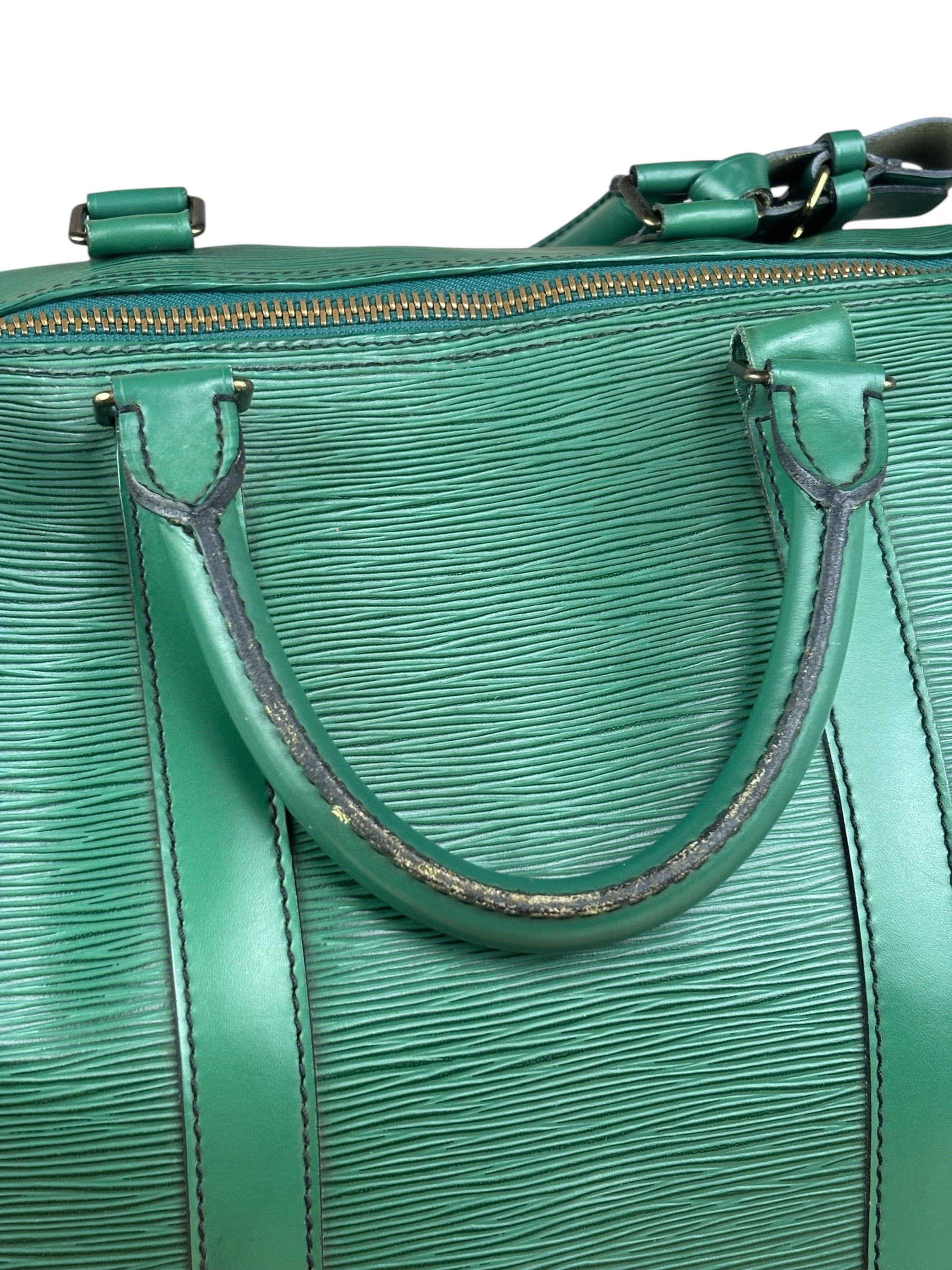 Louis Vuitton Vintage Borneo Green Epi Keepall Bag