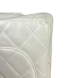 Chanel Classique White Quilted Leather Flap Bag 2001