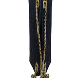 Chanel Vintage Navy Blue Matelasse Quilted Suede Chain Shoulder Bag