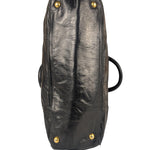 Prada Vintage Black Shine Leather Vitello Daino Tote