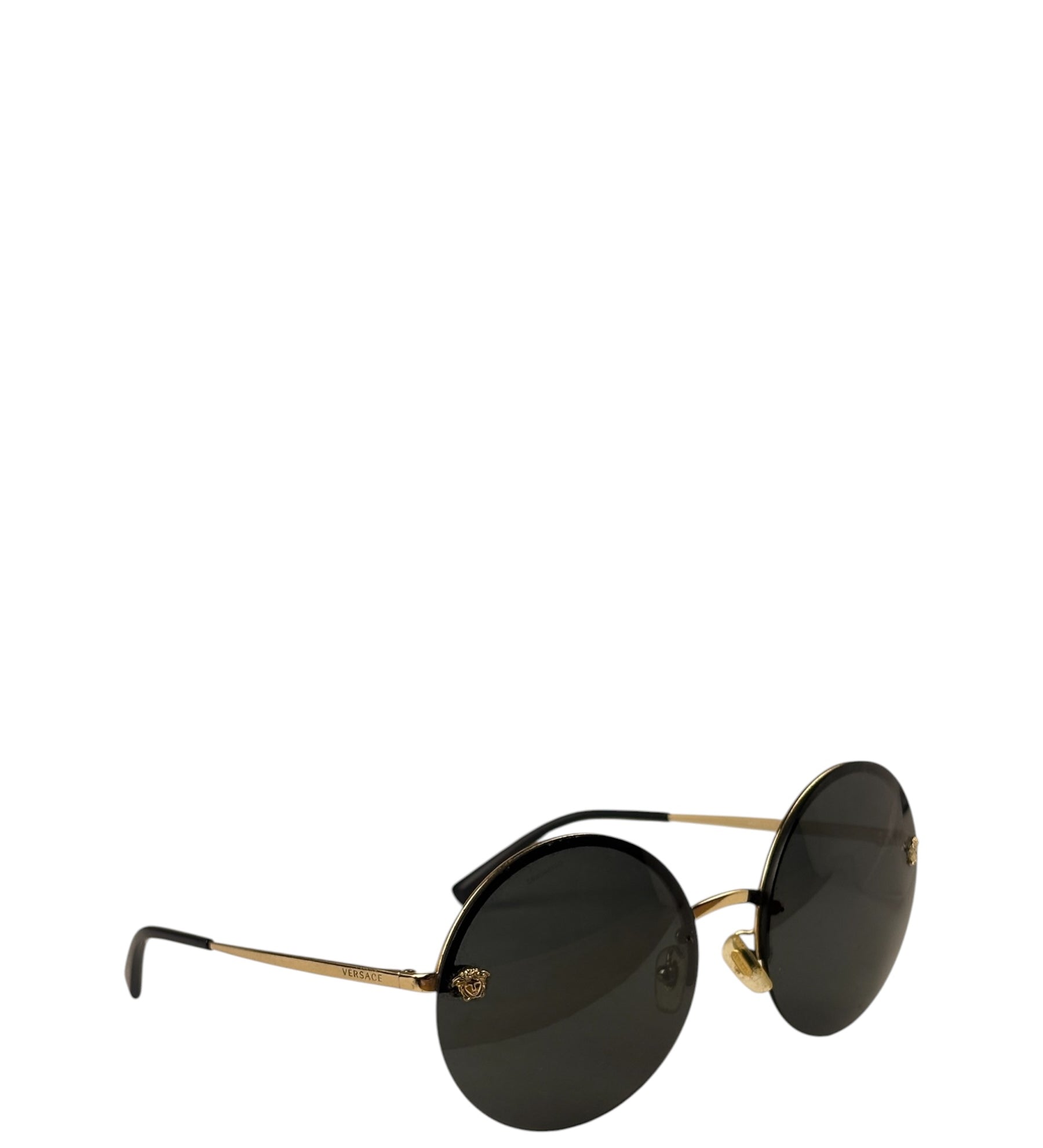Versace Black MOD.2176 Circular Sunglasses