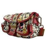 Prada Multicolor Nylon Leather Trim Shoulder Bag