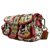 Prada Multicolor Nylon Leather Trim Shoulder Bag