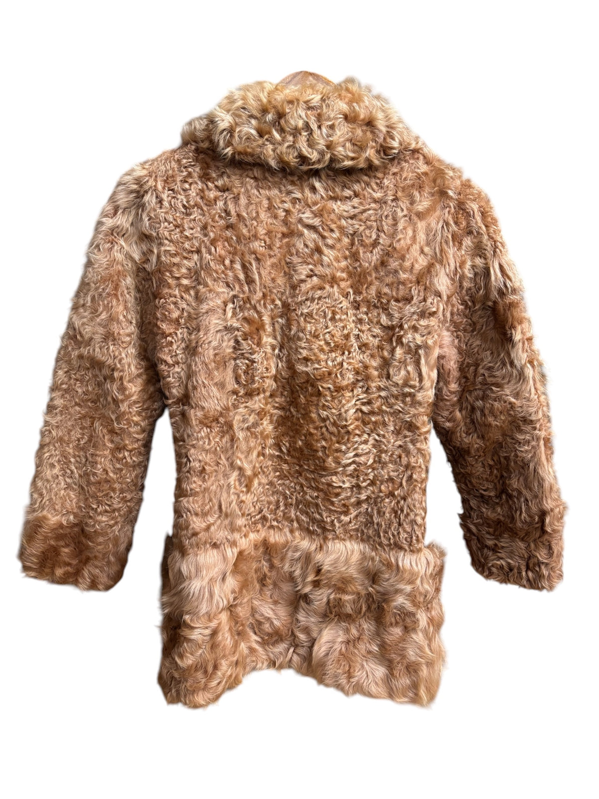 Vintage Brown Leather Trim/Persian Lamb Coat