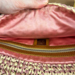 Fendi Raffia Crochet Baguette