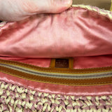Fendi Raffia Crochet Baguette