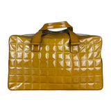 Chanel Vintage Patent Chocolate Bar Bowler Bag