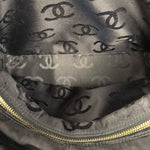 Chanel Black Chevron Leather Chain Camera Shoulder Bag 2000-2002