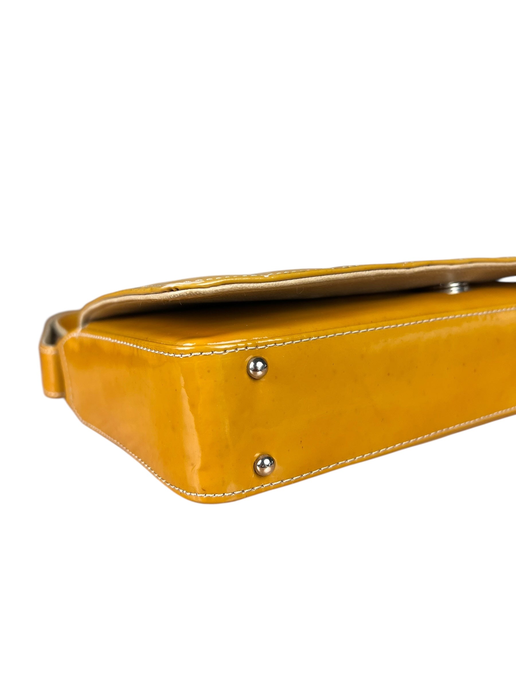 Chanel Vintage East West Patent Flap Bag