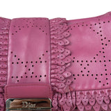 Christian Dior Purple Ruffle Leather New Lock Flap Bag