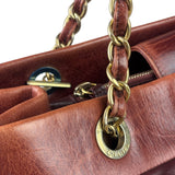 Chanel Bi-Color Burgundy Quilted Soft Elegance Tote 2014