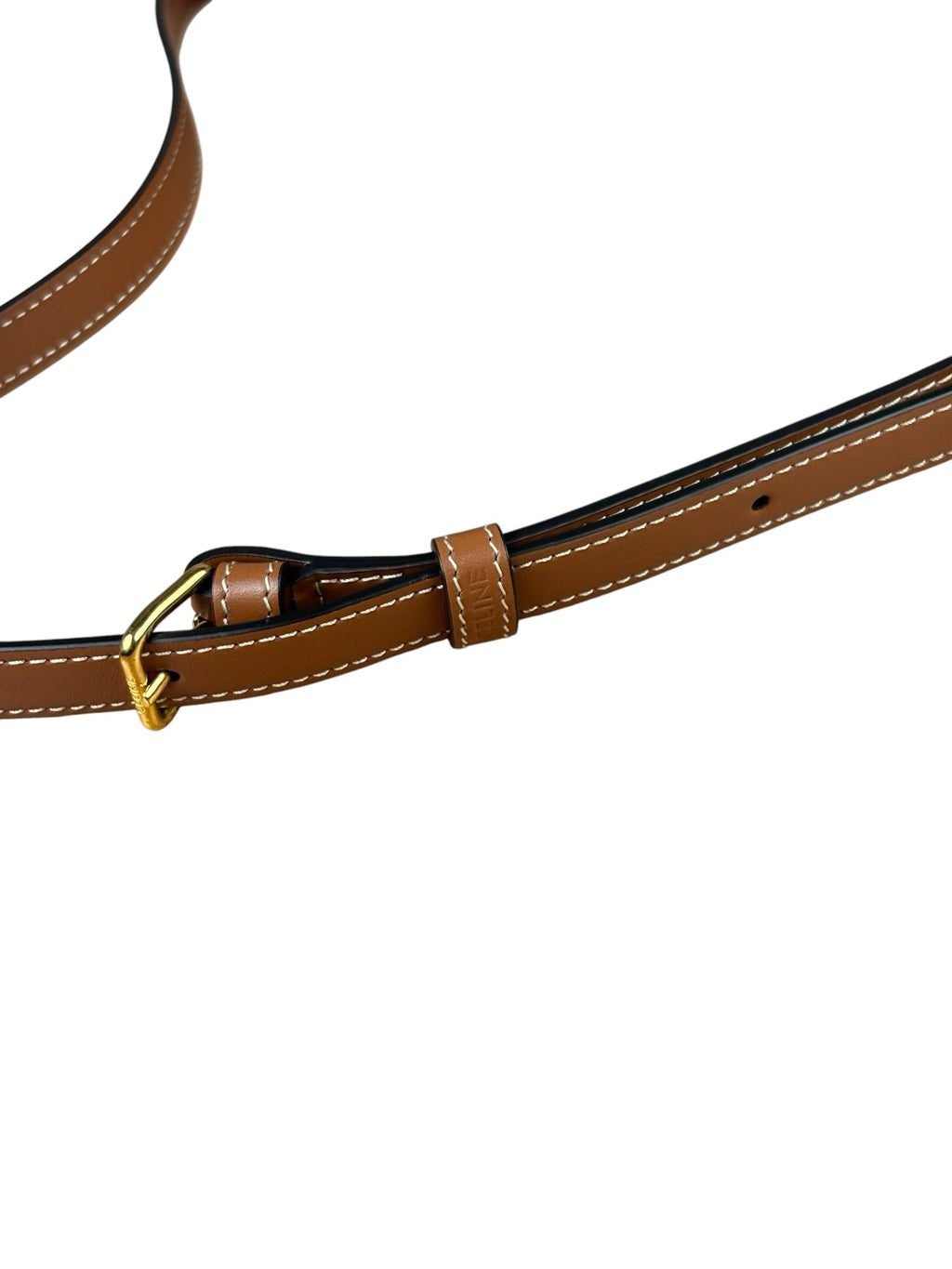 Celine Black/Brown Leather Triomphe Claude Flap Bag