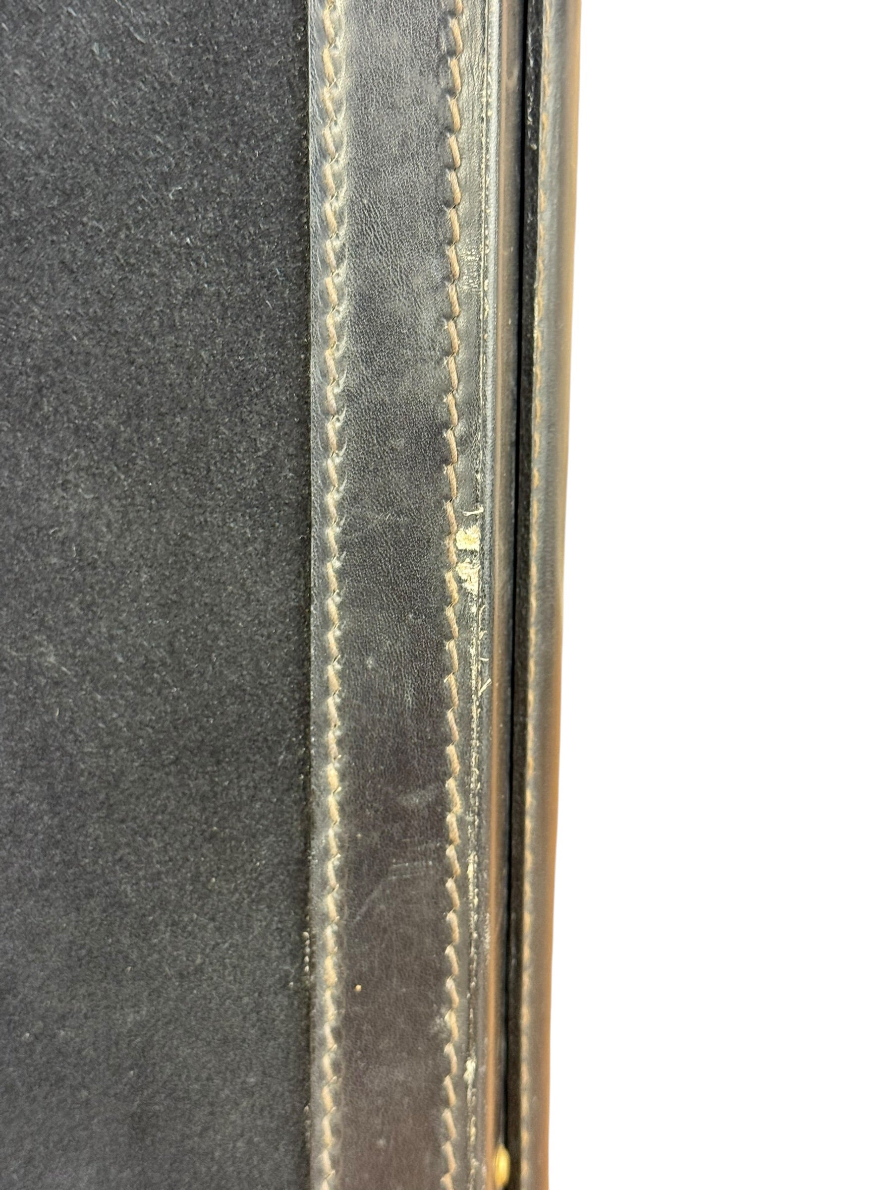 Gucci Navy Suede Vintage Briefcase