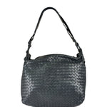 Bottega Veneta Black Intrecciato Woven Hobo Bag