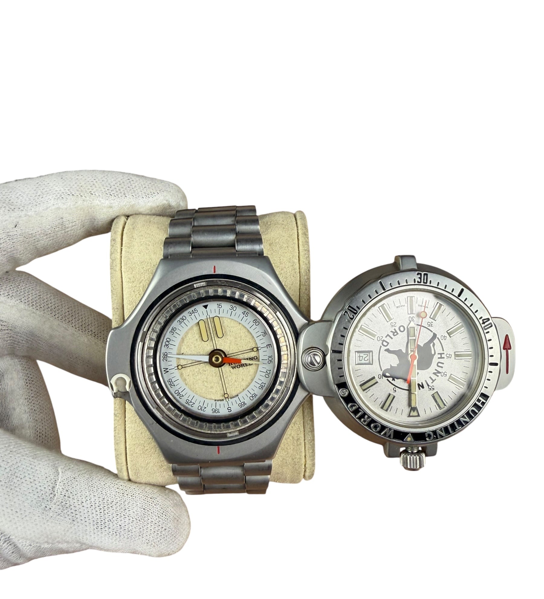 Hunting World Sliding Compass Watch