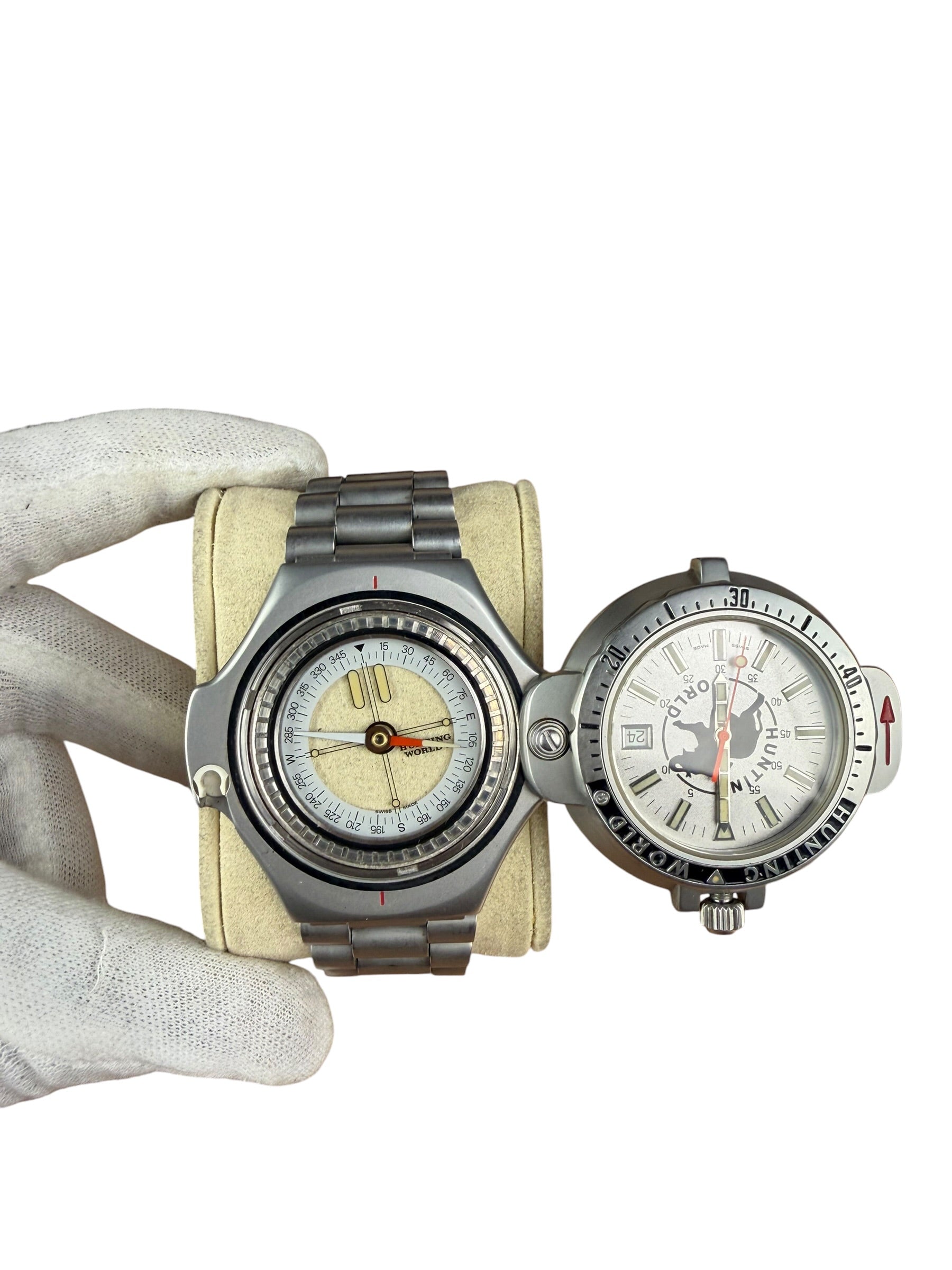 Hunting World Sliding Compass Watch